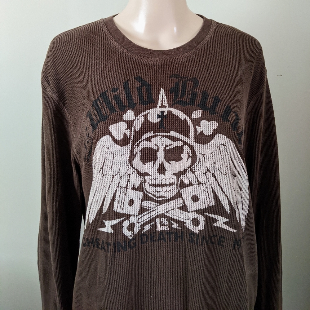 Lucky Brand Mild Bunch Cheating Death knit shirt, men's XXL